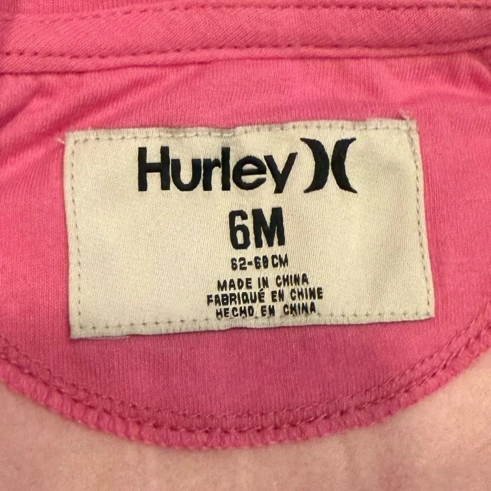 NWT Hurley infant pink one piece sweatshirt outfit with hood